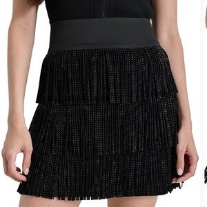 DKNY Studded Fringe Skirt NWT size 10